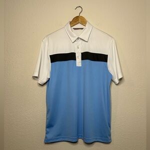 CBUK White & Light Blue Polo Size Medium
